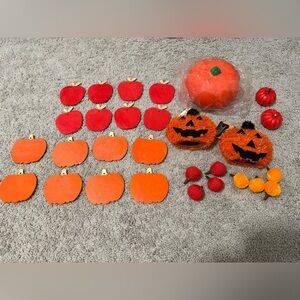 Various fall/ Halloween pumpkin kids decor